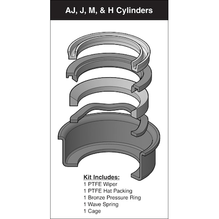 Miller - After Market Parts Hydraulic Cylinder Repair Kit- 5/8 Hyd Rod Seal Cage Assemblies 051-KR012-063
